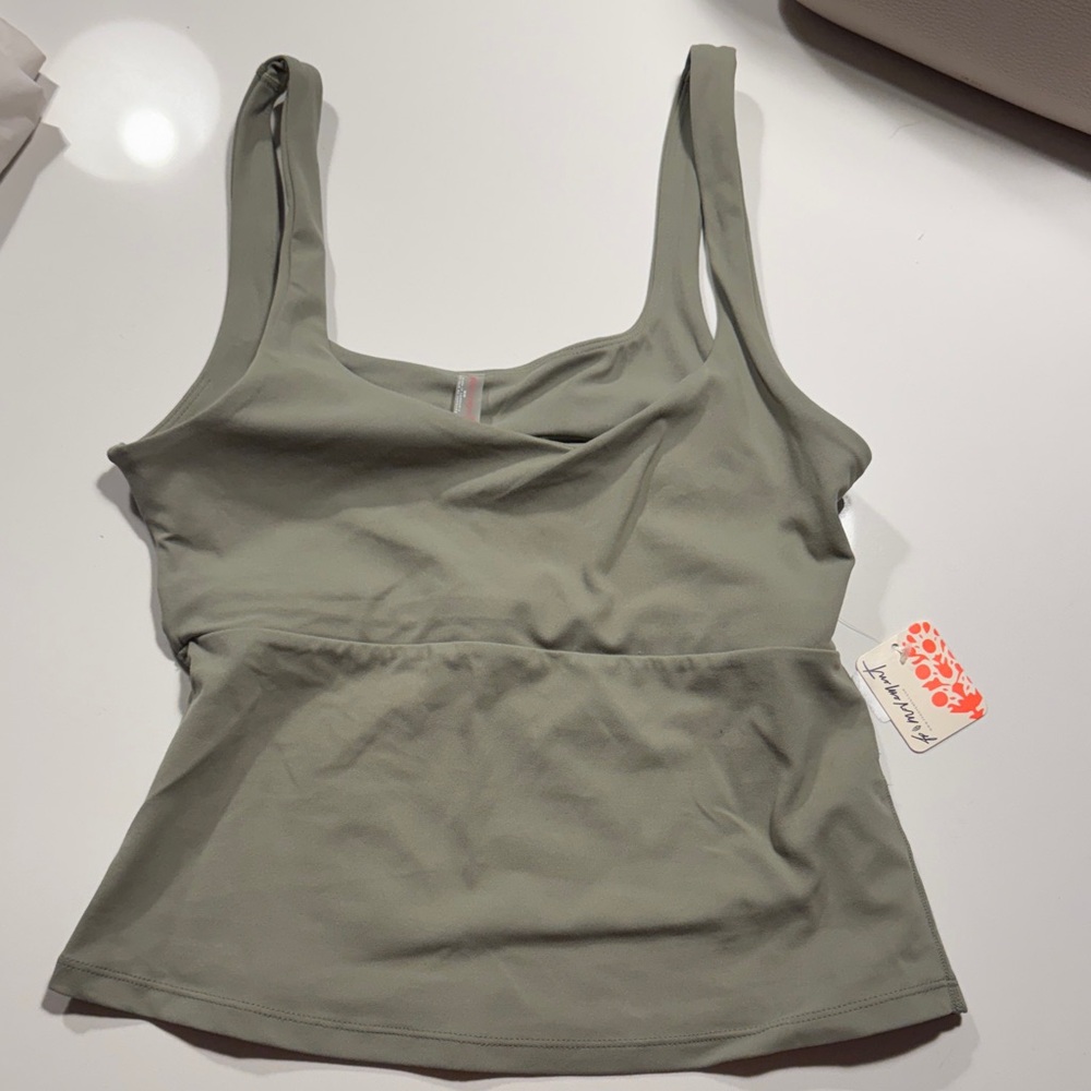 Sage Green Tank Top Free People Movement workout tank top
